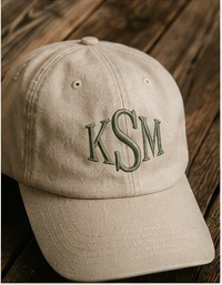 Representative concept image of a monogrammed cap